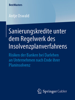 cover image of Sanierungskredite unter dem Regelwerk des Insolvenzplanverfahrens